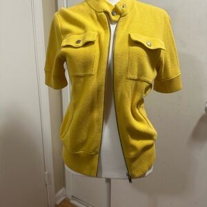 Yellow Women's Short Sleeve sweater